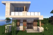 Двухэтажный дом с каменной плиткой