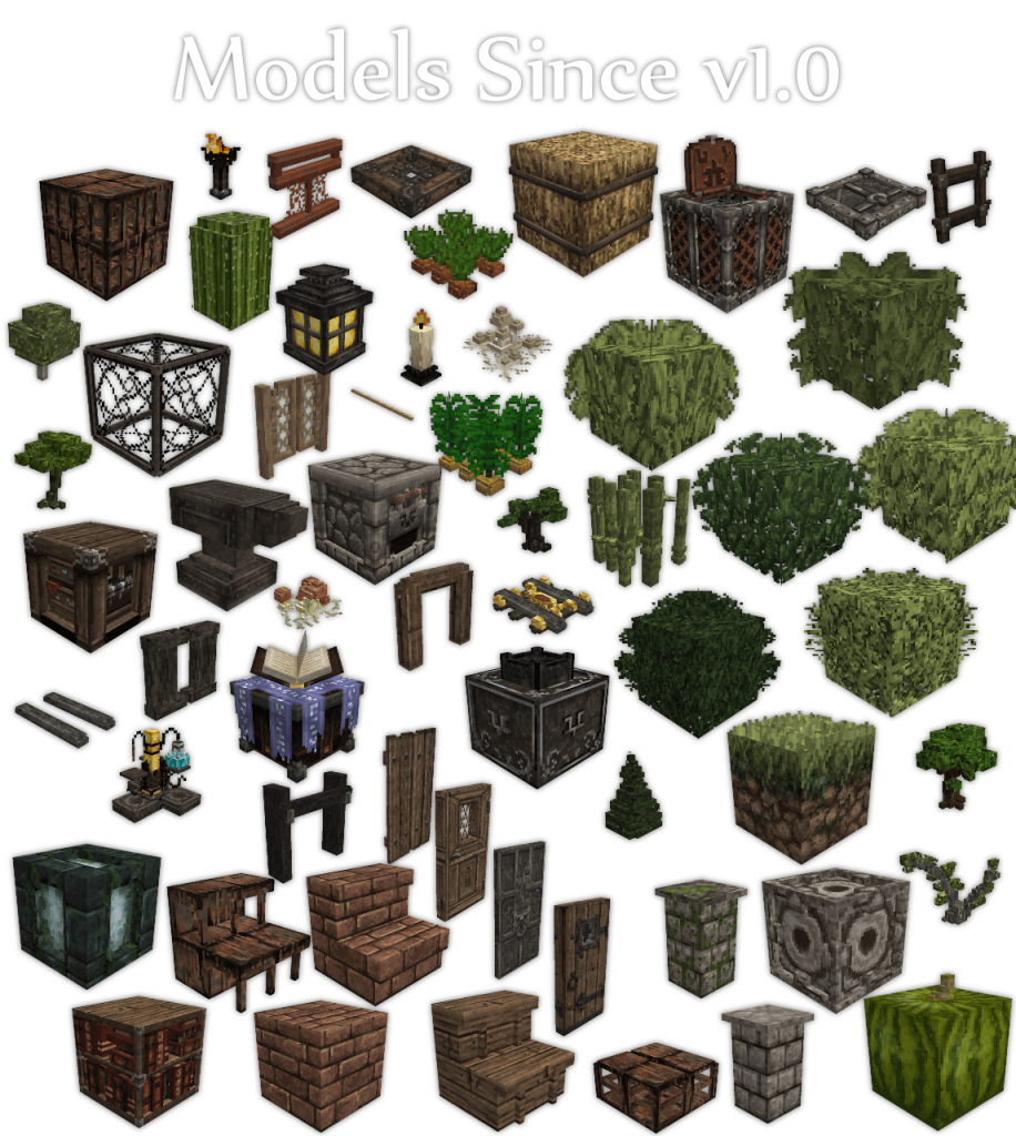 3D объекты в ресурспаке Conquest 3D Minecraft